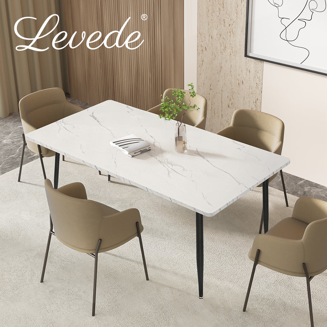 Levede Steel Dining Table for 4-6 Seaters, 150cm Length - Levede