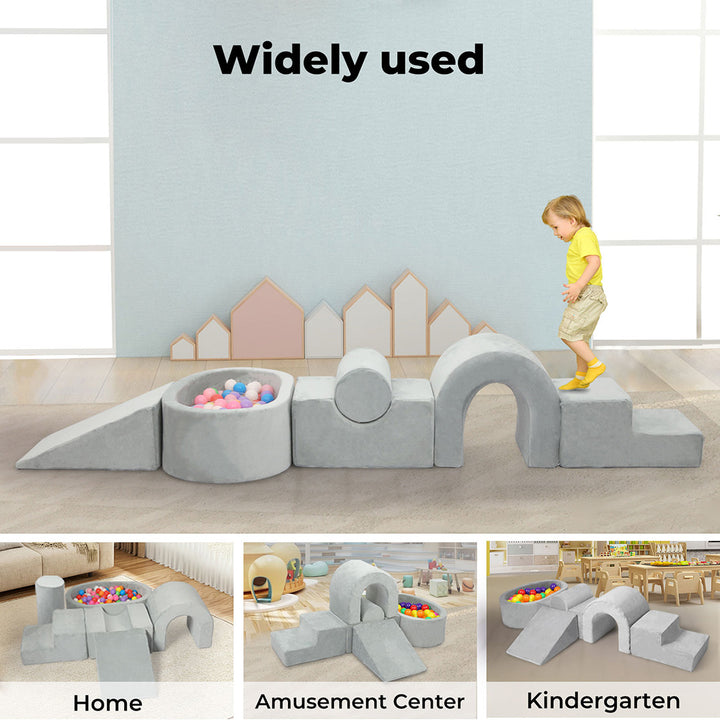 6-Piece Kids Foam Play Set Climbing Blocks for Toddlers Indoor Soft Toys