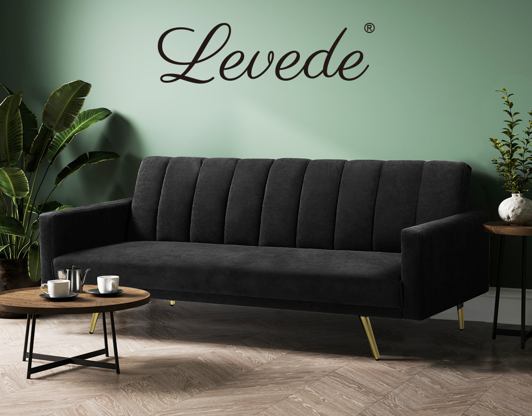 Levede Sofa Bed Convertible Velvet Lounge - Levede