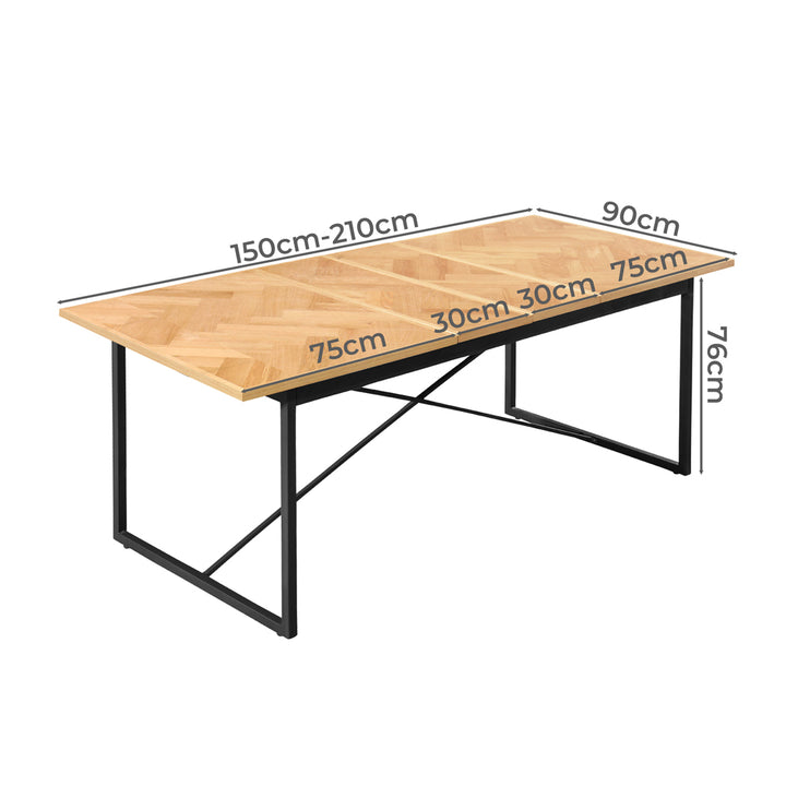 Levede Dining Table Extendable Rectangle Kitchen - Levede