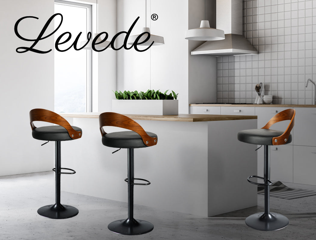 Levede 1x Gas Lift Kitchen Bar Stool - Levede