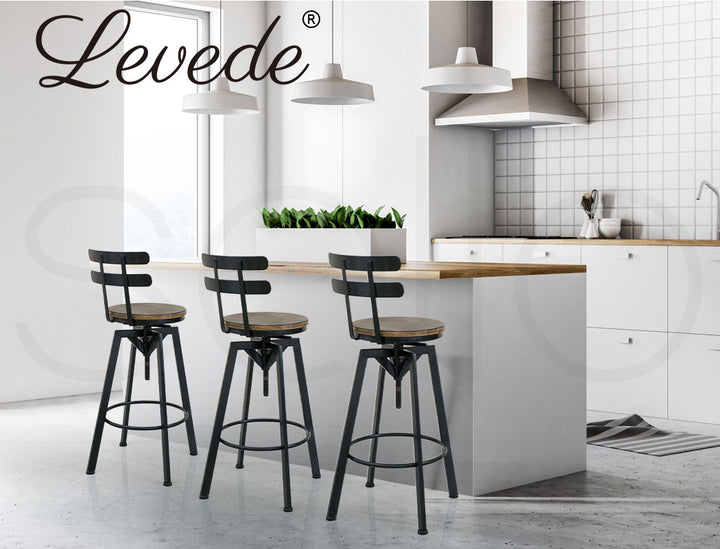 Levede 1x Bar Stool Industrial Adjustable - Levede