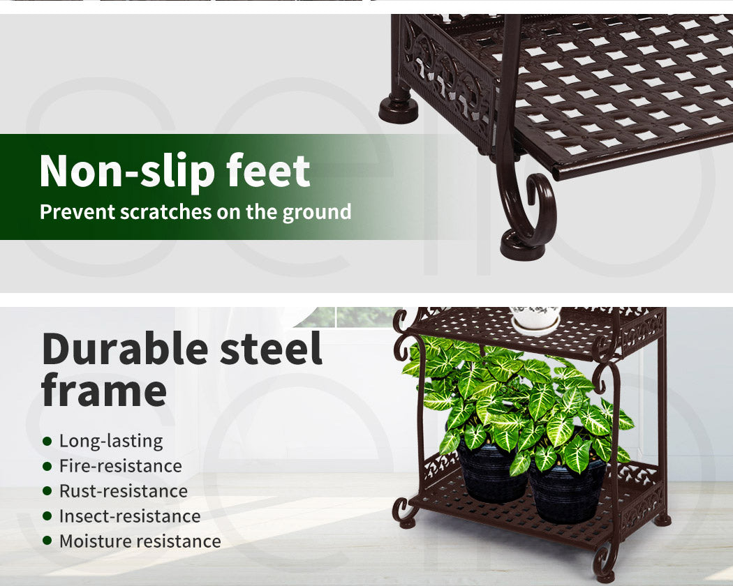 Levede Plant Stand 3 Tiers Outdoor Indoor