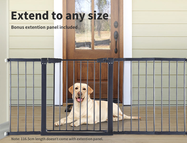 Levede Baby Safety Gate Adjustable Pet Black 10cm Extension - Levede