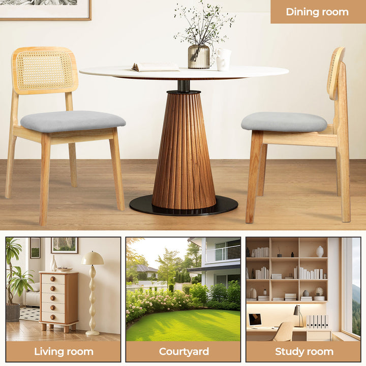 Levede Rattan Dining Chair – Wicker & Wood Frame