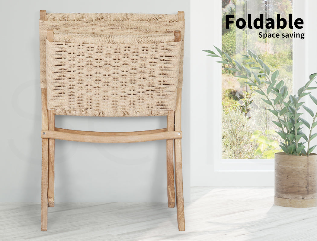 Levede Rattan Lounge Chair – Foldable Recliner