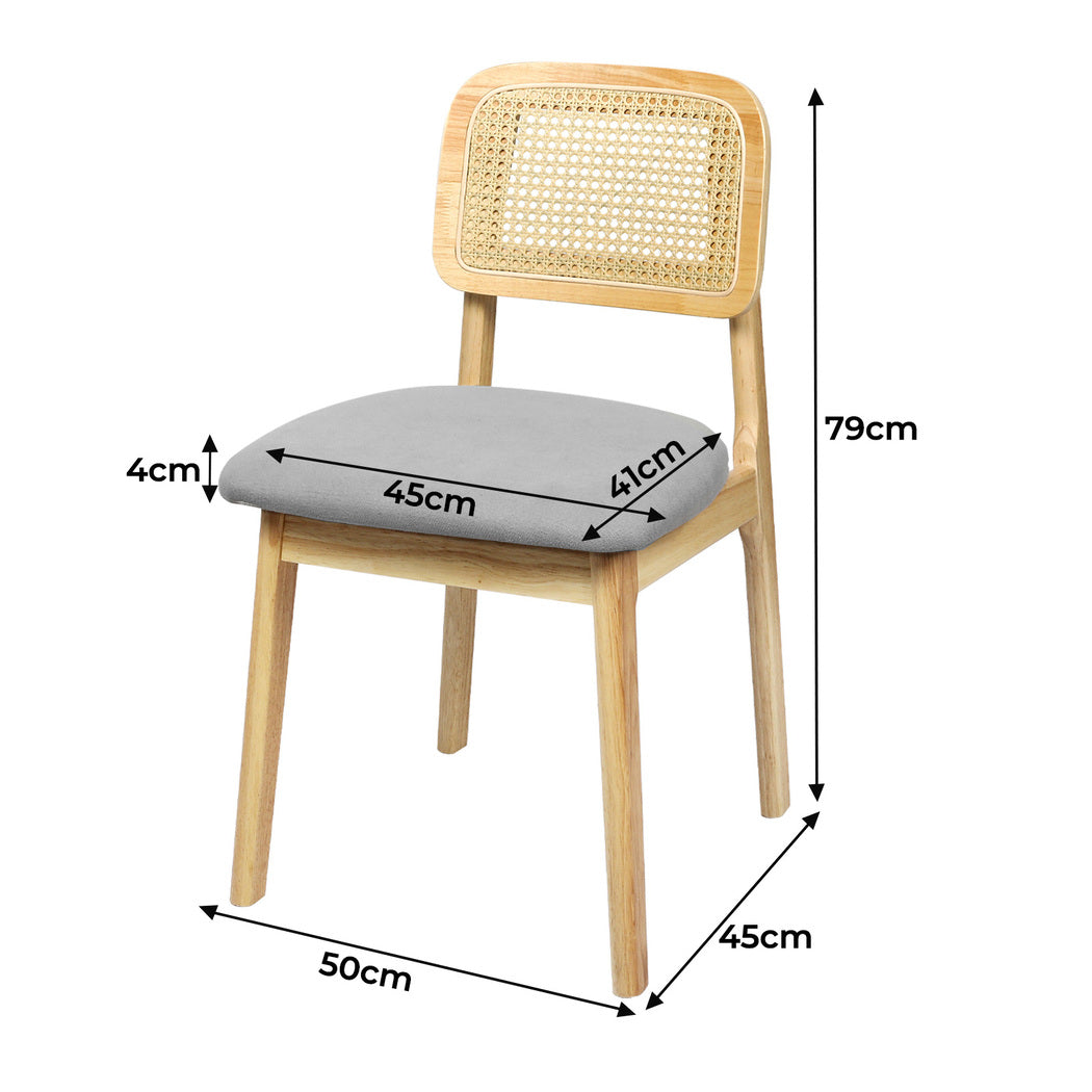 Levede Rattan Dining Chair – Wicker & Wood Frame