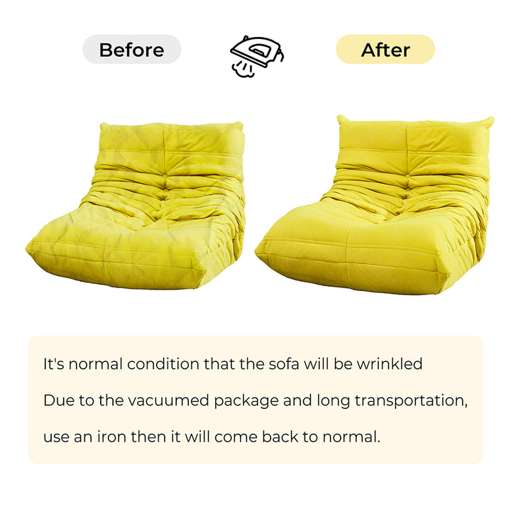 Levede kids caterpillar foam chair with non-slip base