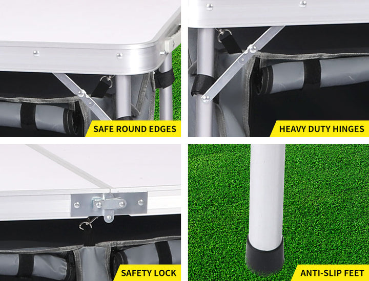 Levede Folding Camping Table Aluminium - Levede