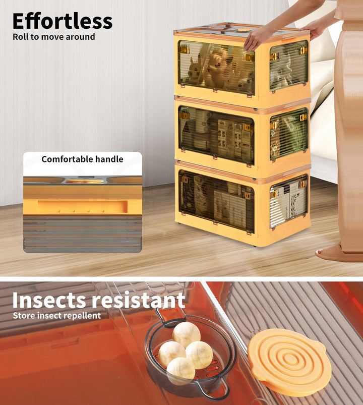 Stackable Plastic Storage Containers (28L / 55L / 124L)
