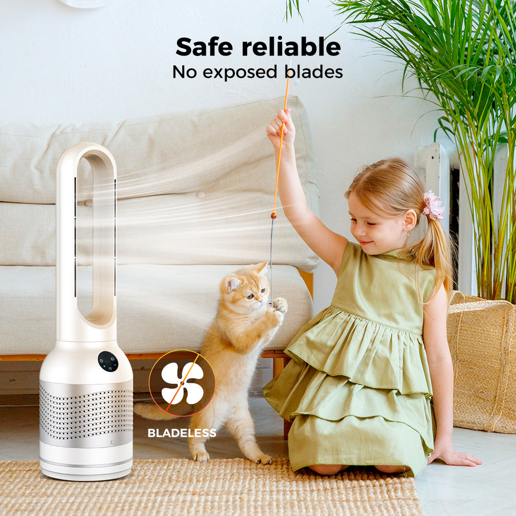 Spector 3 in 1 Bladeless Tower Fan Heater Cooler Purifying HEPA Oscillating