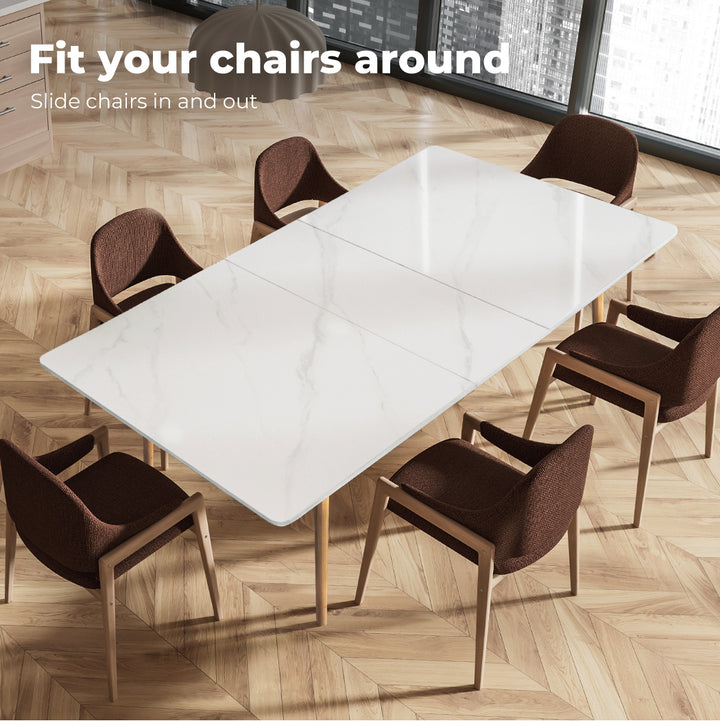 Levede Dining Table Sintered Stone 1.3-1.6M - Levede