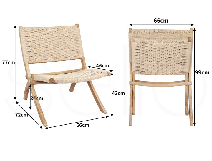 Levede Rattan Lounge Chair – Foldable Recliner
