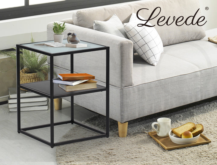 Levede Side Table Open Design Steel - Levede