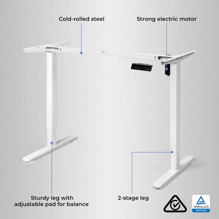 Motorised Standing Desk Height 120cm 800x 1.5MM