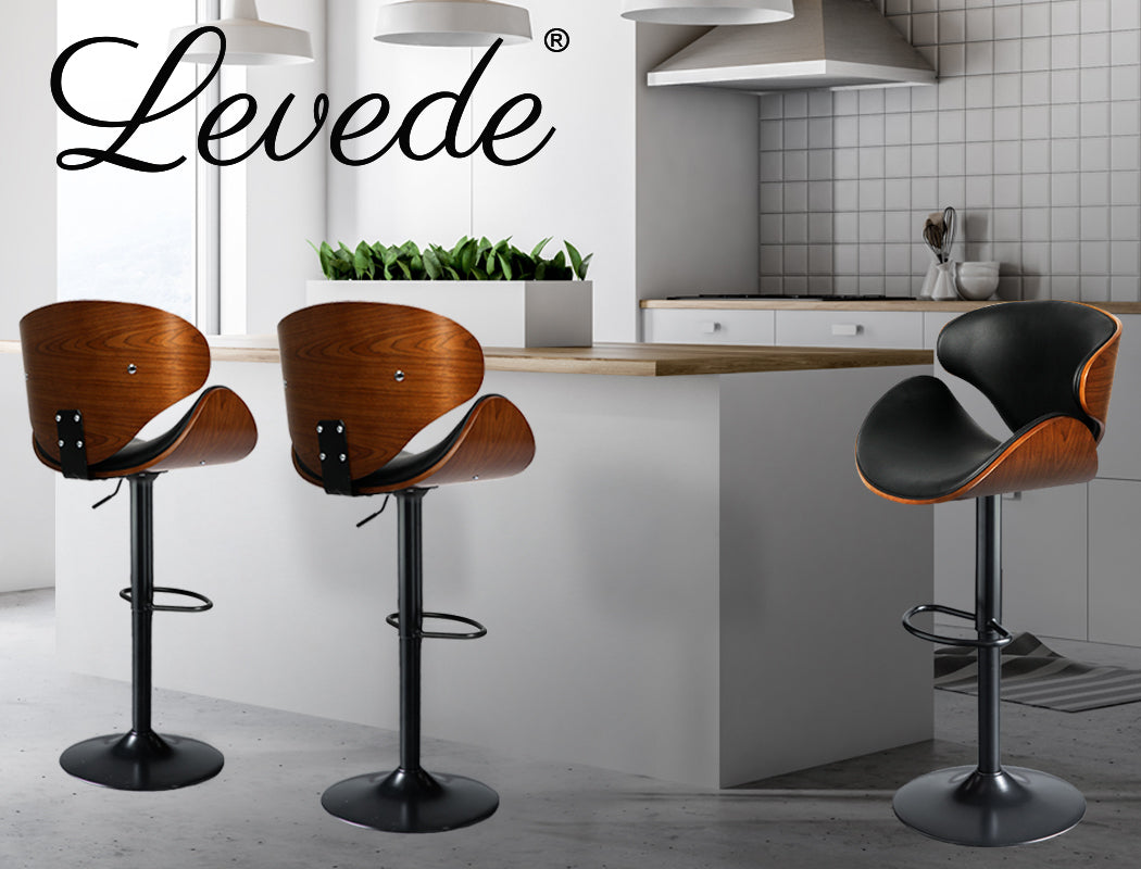 Levede 1x Gas Lift Kitchen Bar Stools - Levede