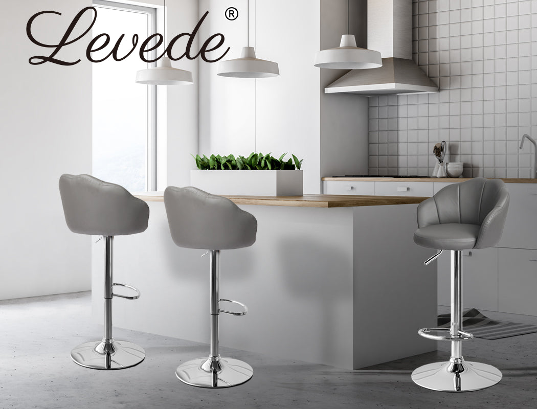 Levede 2x Bar Stools Kitchen Gas Lift - Levede