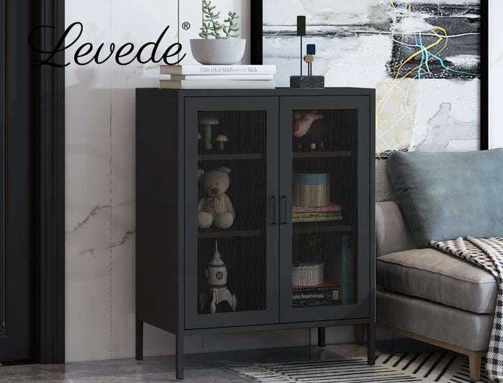 Levede Storage Cabinet Steel Kitchen - Levede