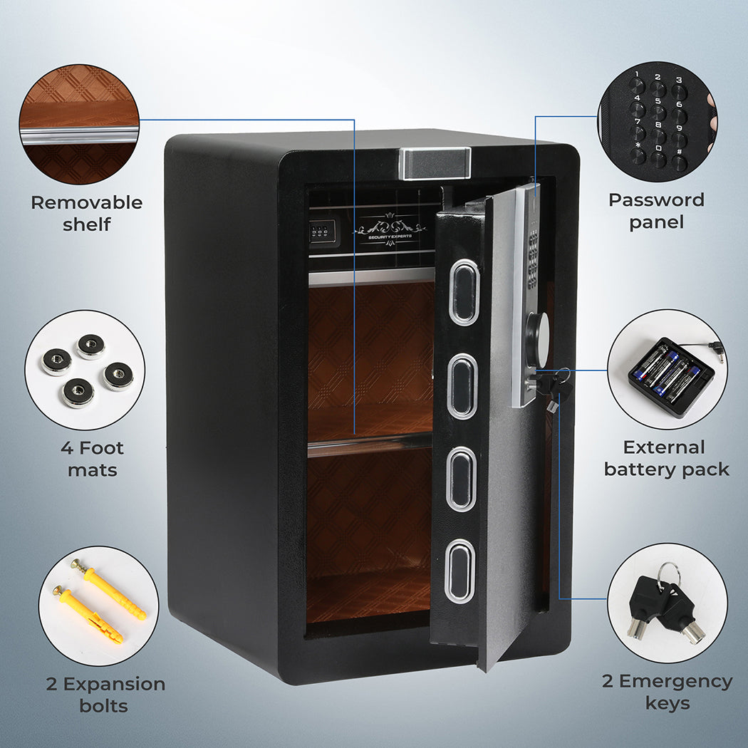 Digital Security Safe Box Key Lock Money Safe Box Home Office Waterproof 34.5L