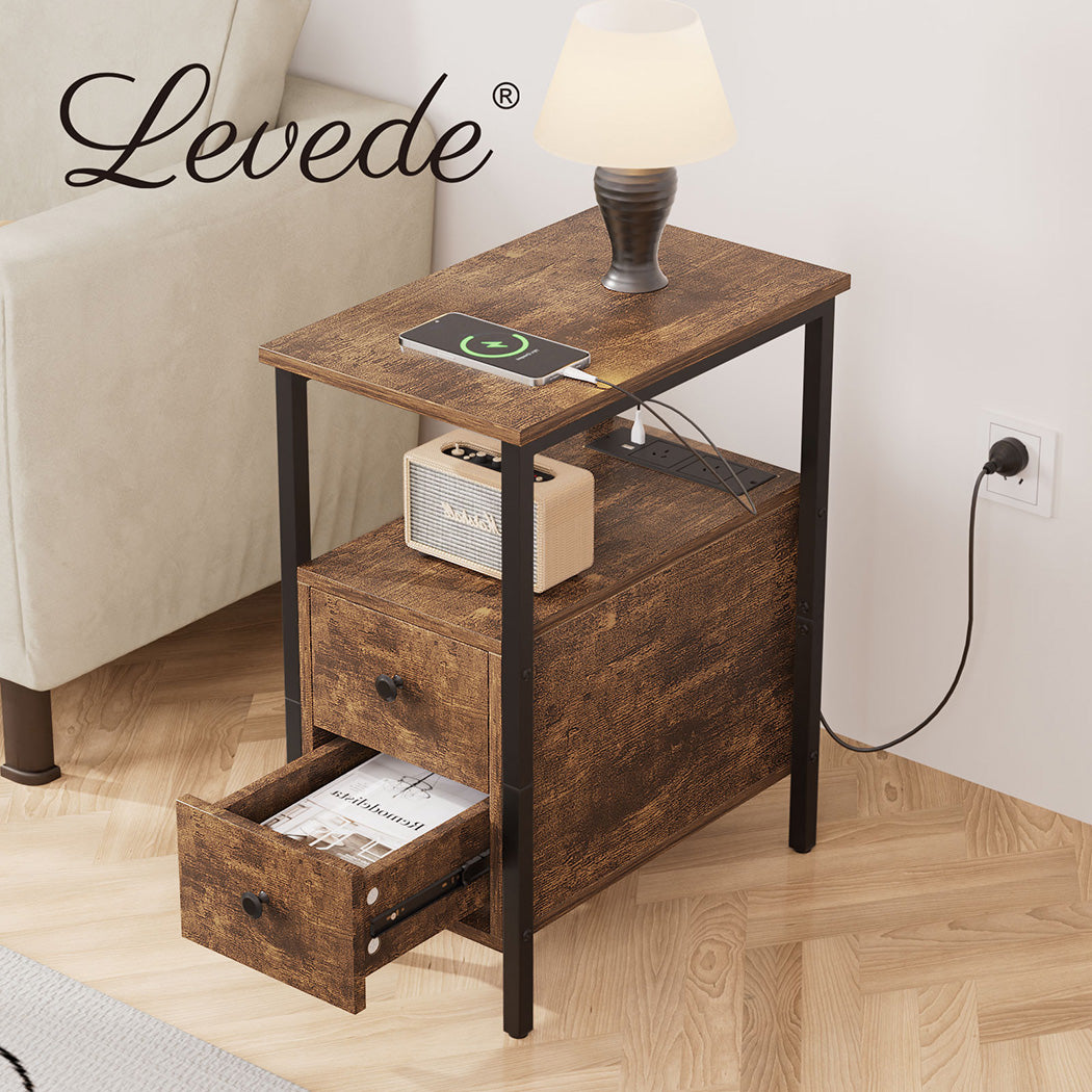 Levede Side Table Narrow Coffee End Table Bedside Table - Levede