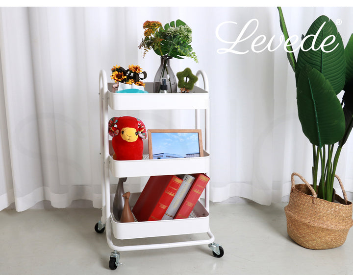 Levede 3 Tiers Kitchen Trolley Cart