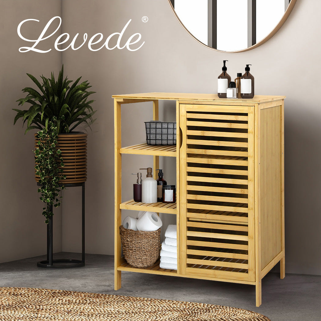 Levede Bamboo Shoe Storage Cabinet Laundry Organiser Cupboard