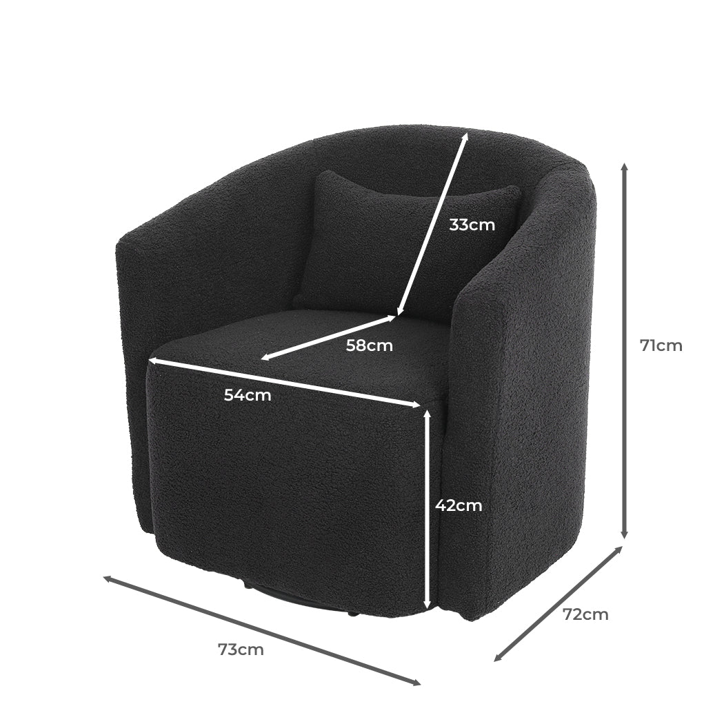 Swivel Barrel Armchair Tub