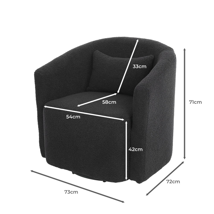 Swivel Barrel Armchair Tub
