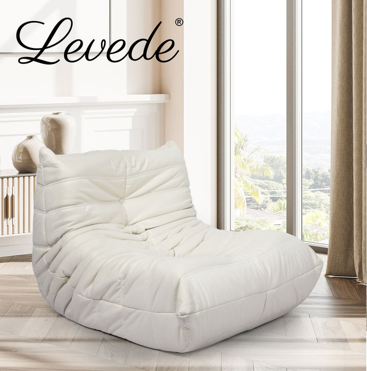 Levede Floor Chair Caterpillar Sofa Beige - Levede