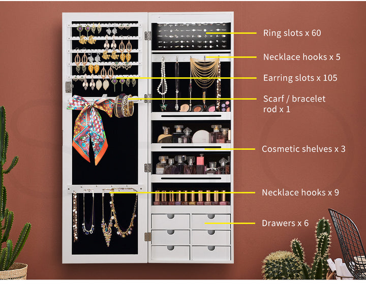 Levede Jewellery Cabinet Full Length - Levede