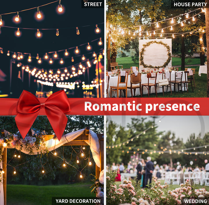 Emitto 50m Festoon String Lights Christmas Wedding Party Waterproof Outdoor