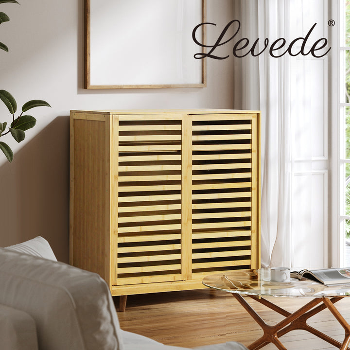 Levede Bamboo Storage Cabinet Freestanding Natural - Levede