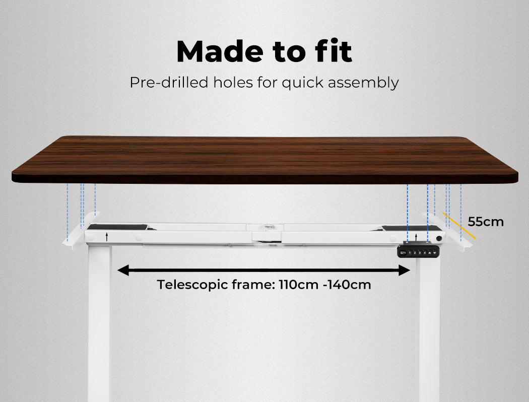 Levede Motorised Standing Desk Adjustable 120cm 800x 1.5MM - Levede