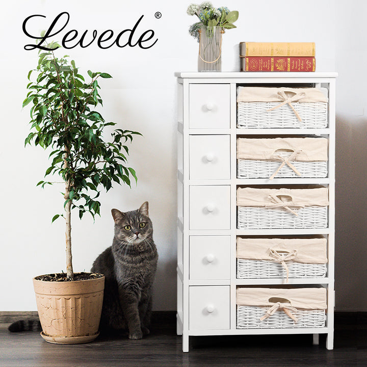 Levede Storage Cabinet Side Table Bedside - Levede