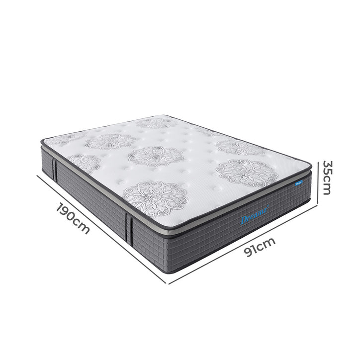 Single Mattress Knitted Fabric Medium Firm 35CM