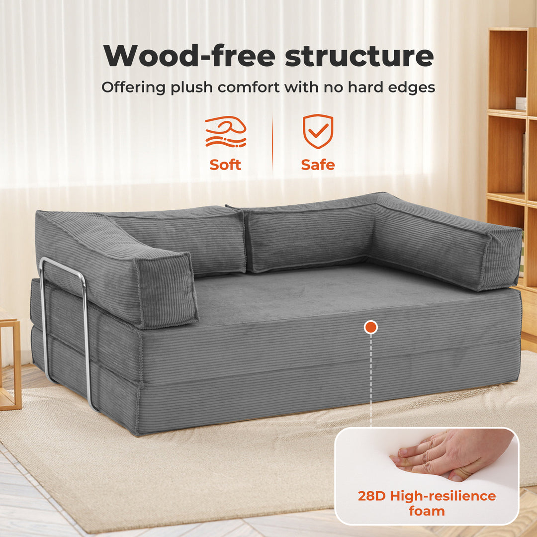 Sofa Bed Convertible L Shaped Sectional Foldable Lounge Couch