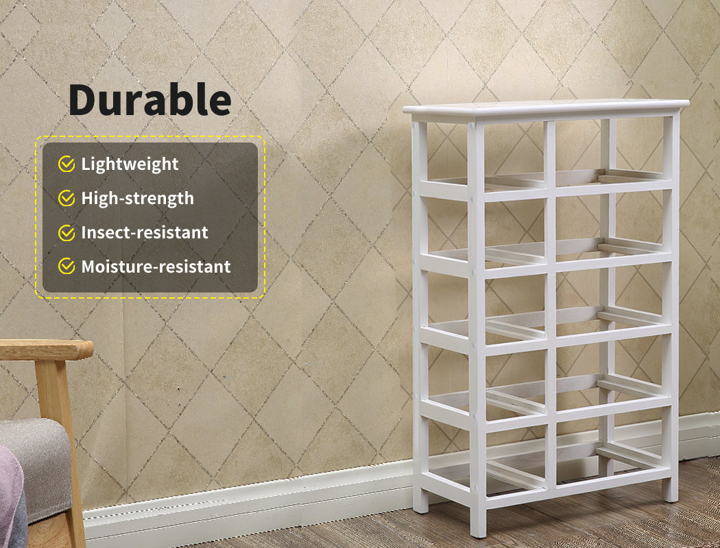 White 6 Drawer Storage Cabinet with Baskets frame