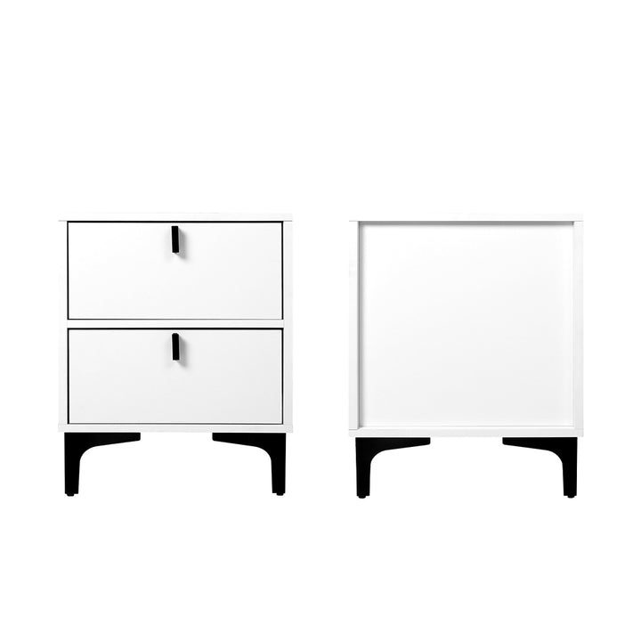White Drawer Storage Bedside Table 