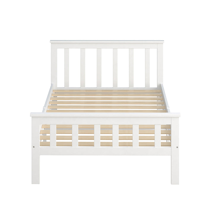 Levede White Wooden Bed Frame king single