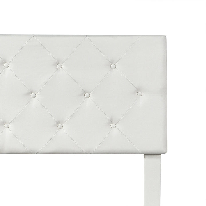 White Queen Bed Frame with Storage - Headboard 
