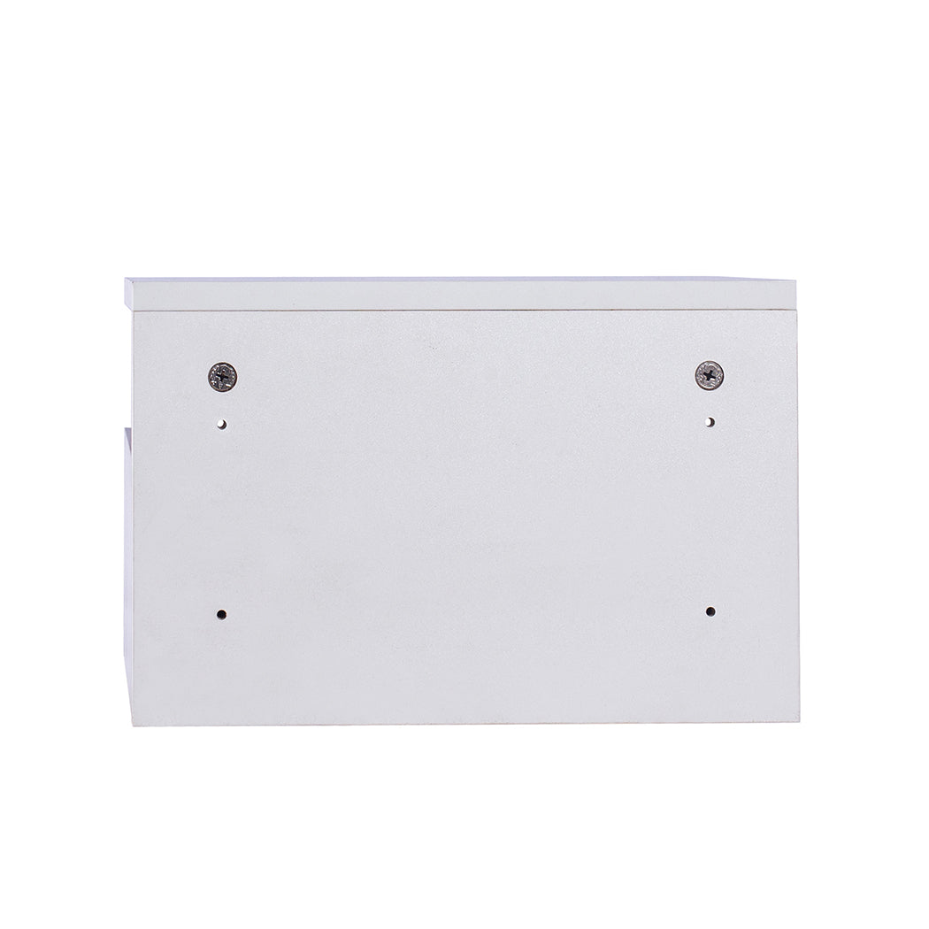 White Wall-Mounted Floating Bedside Table back side