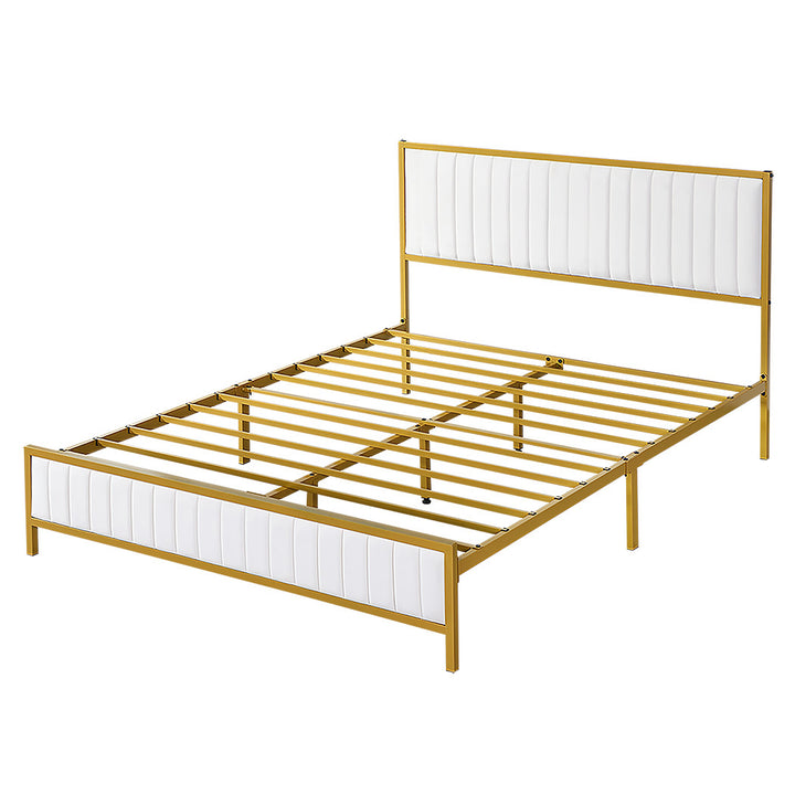 White Metal Bed Frame – Modern Style
