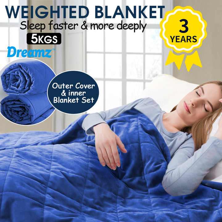 DreamZ 5KG Anti Anxiety Weighted Blanket 5KGS - Levede