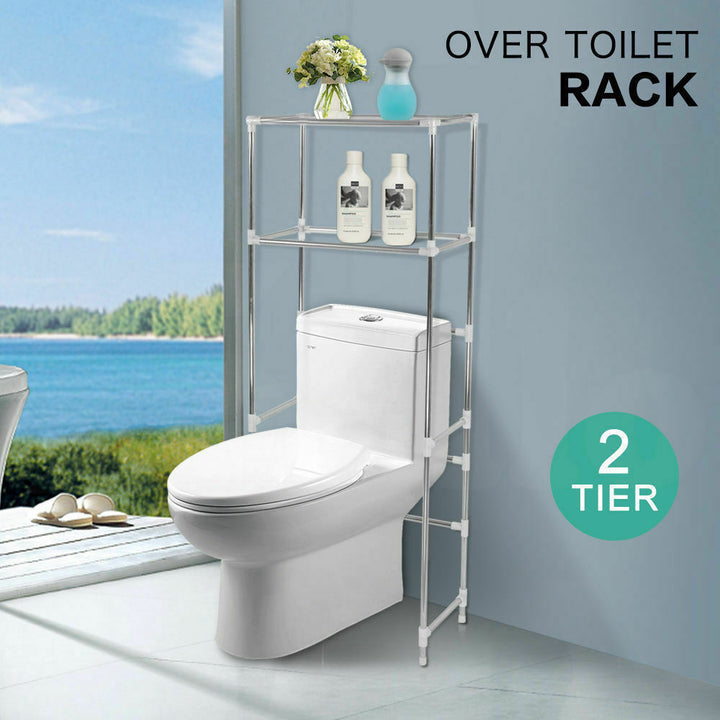 Over Toilet Storage Shelf Rack - Bath Shelf and Organizer for Bathroom Storage - Levede