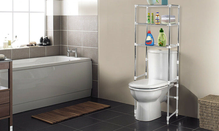 Over Toilet Storage Shelf Rack - Bath Shelf and Organizer for Bathroom Storage - Levede