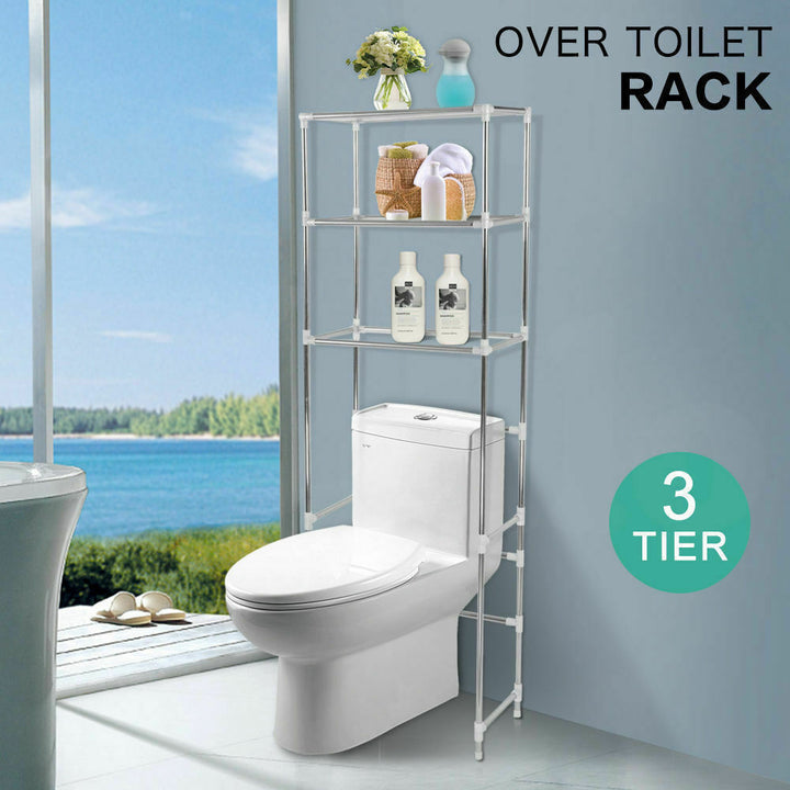 Over Toilet Storage Shelf Rack - Bath Shelf and Organizer for Bathroom Storage - Levede