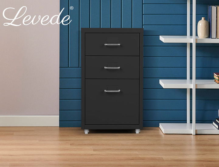 Levede 3 Drawer Office Drawers Cabinet - Levede