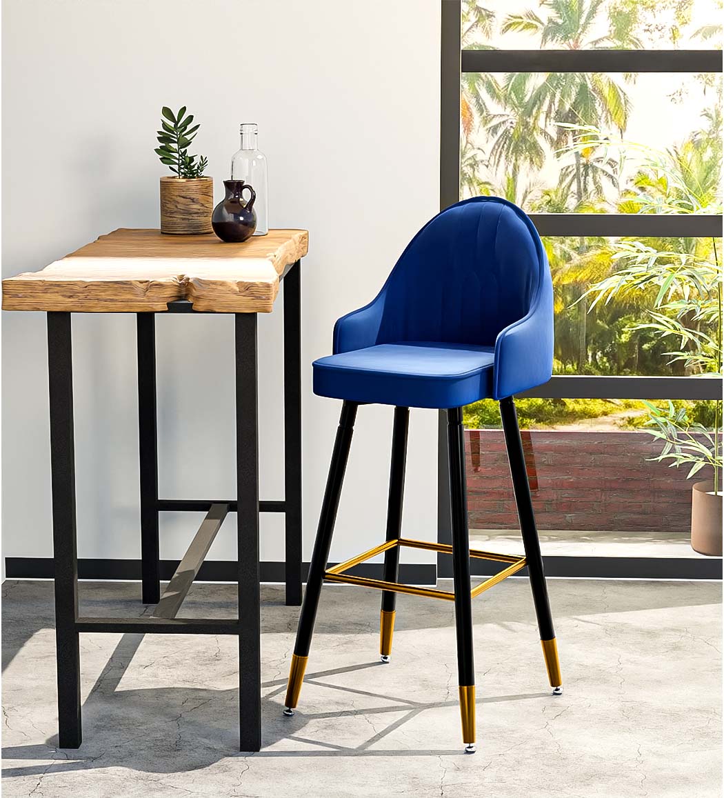 Levede 2X Velvet Swivel Bar Stools - Levede