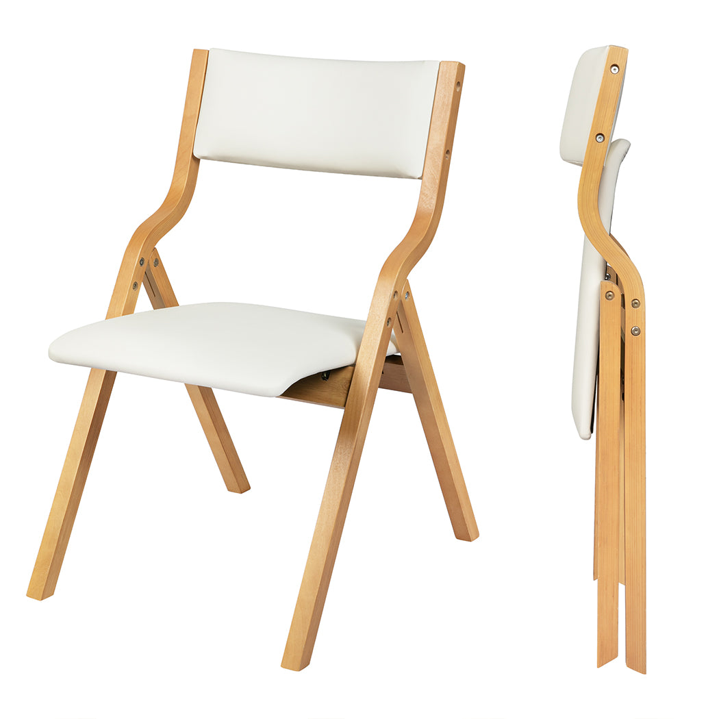 Levede 2x Foldable PU Dining Chairs - Levede