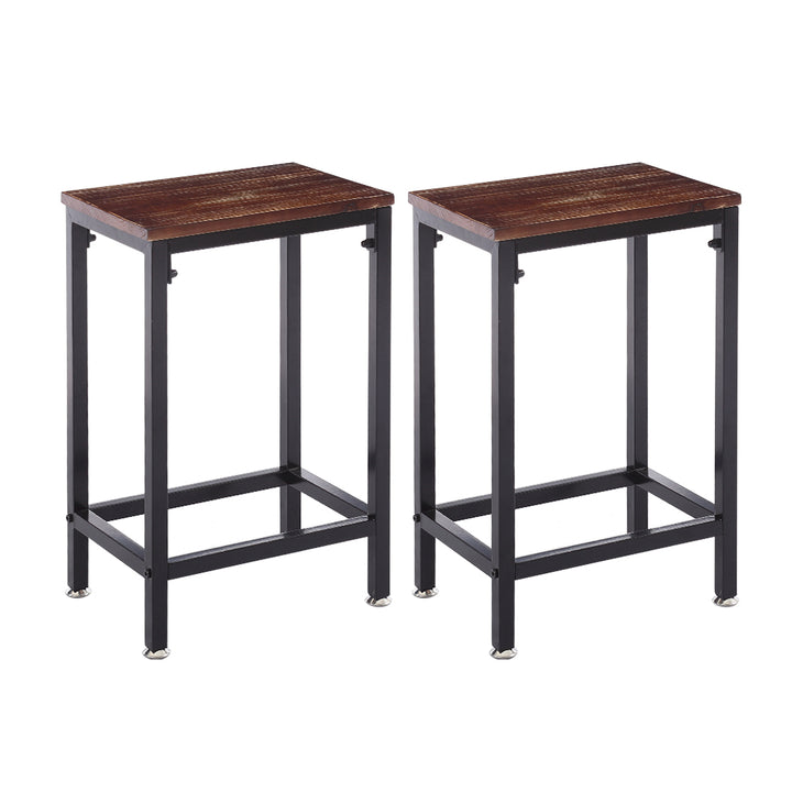 Levede 2x Industrial Bar Stools Wooden - Levede